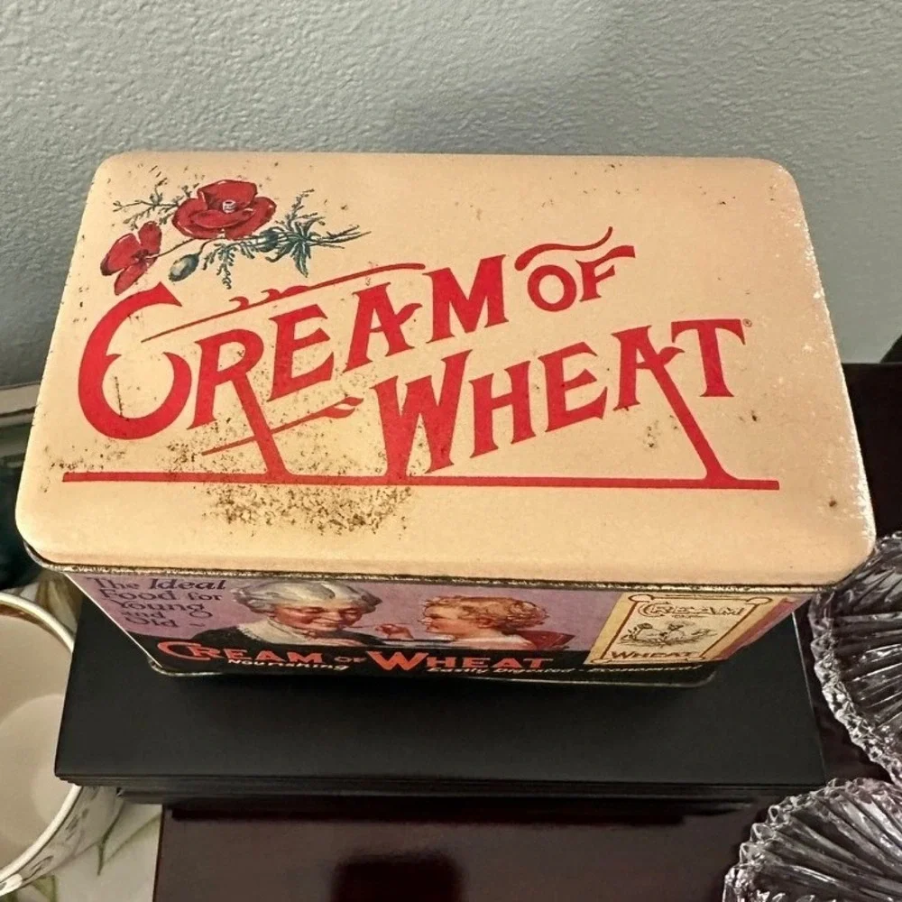 Vintage Nabisco Cream of Wheat Tin Box with Recipe Cards 100th Anniversary Tin